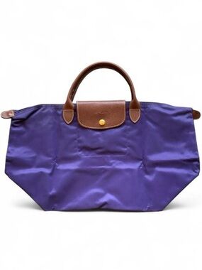 LONGCHAMP Le Pliage Original Handbag AMETHYST PURPLE (Size M / Short Top Handle)